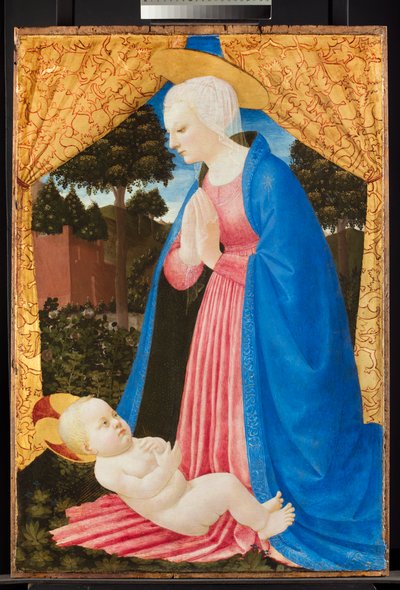 Virgin Adoring the Child by Master of the Castello Nativity